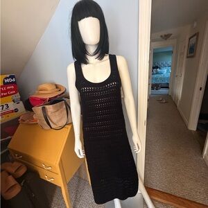 Old Navy Black Midi Dress